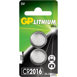 Bateria litowa GP CR2016-U2 (2szt) 3.0V GPPBL2016082