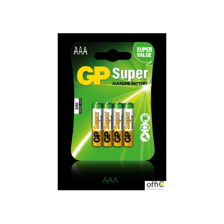 Baterie alkaliczna GP SUPER LR03/AAA (4szt) 1,5V GPPCA24AS013