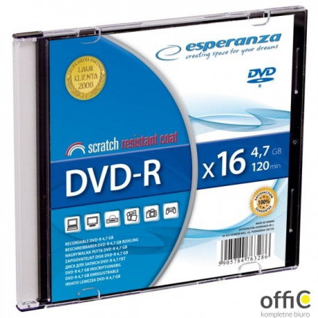 DVD-R ESPERANZA 4,7GB x16 - Slim 1 1113