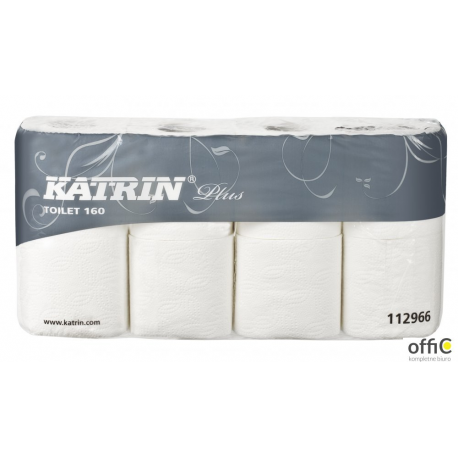 Papier toaletowy Katrin Plus 160 8szt 187x95 2warstwy superbiały 112966