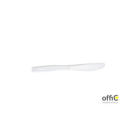 Nóż plastikowy jednorazowy przezroczysty (opakowanie 50szt)