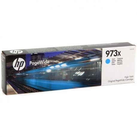Tusz HP 973X do PageWide Pro 452DW/DWT, 477DW/DWT | 7 000 str. | cyan