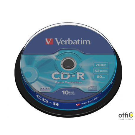 Płyta CD-R VERBATIM CAKE(10) Extra Protection 700MB x52 43437