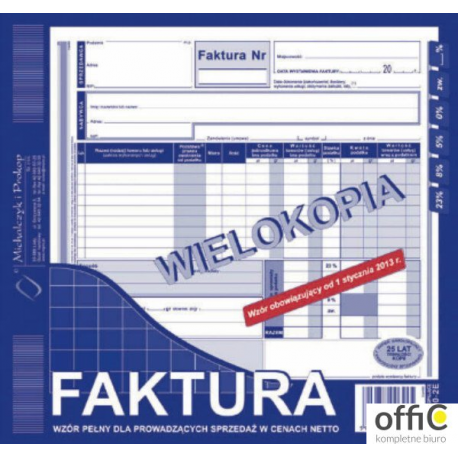 102-2E Faktura VAT MICHALCZYK&PROKOP 2/3 A4 80 kartek