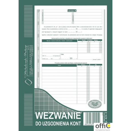 424-3 WZK Wezwan.do uzg.ko.A5* potwier.sald Michalczyk i Prok