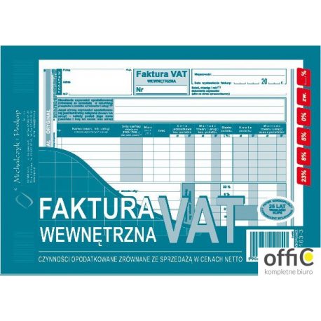 163-3N/E Faktura VAT A5-wewnet MICHALCZYK I PROKOP