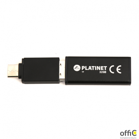 Pendrive USB 2.0 X-Depo 32GB + Type-C Adapter czarny Platinet PMFEC32B