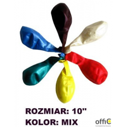 Balony 10"" METALLIC, mix kolorów, 100 szt. FIORELLO 170-1678