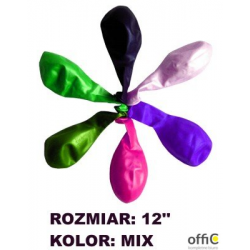 Balony 12"" METALLIC, mix kolorów, 100 szt. FIORELLO 170-1684