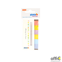 Zakładki papierowe 45x15mm 6 kolorów CANDY 180 kartek STICK"N 21599