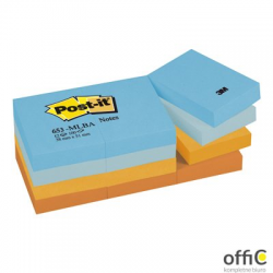 Bloczek samoprzylepny POST-IT_ (653-TFEN), 38x51mm, 12x100 kart., paleta energetyczna