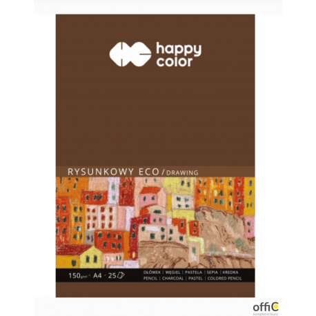 Blok rysunkowy ECO A4 25ark. 150g HAPPY COLOR HA 3715 2030-A25