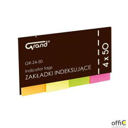 Zakładki indeksujące GRAND GR-Z4-50 4 kol. 50 x 20 mm 150-1418