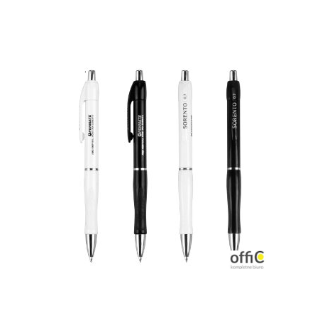 Długopis SORENTO BLACK&WHITE 0.7 wkład nieb w opak 24szt 7164