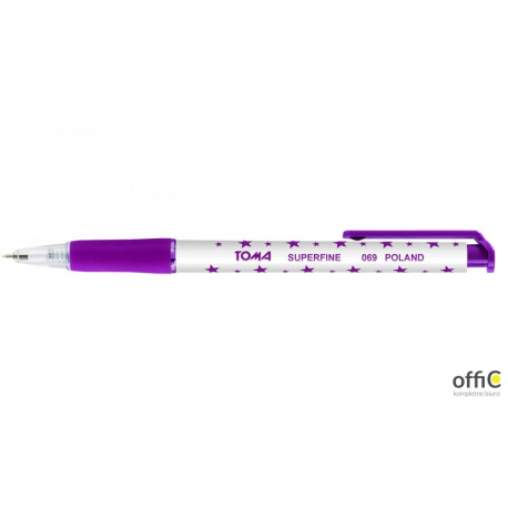 Długopis S-FINE automatyczny fioletowy TO-069 TOMA