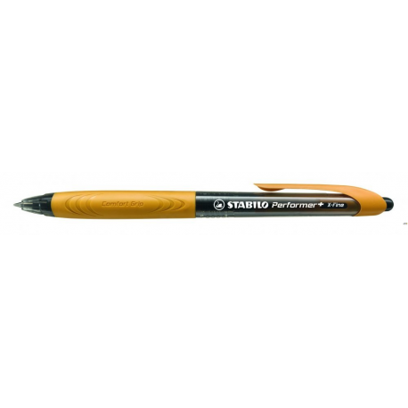 Długopis STABILO Performer+ 0.35mm czarny/pomarańczowy 328/3-46-2