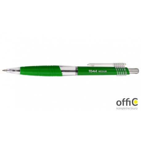 Długopisy automatyczny MEDIUM 1.0mm zielony TOMA TO-038