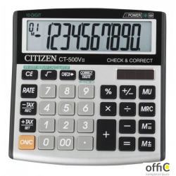 Kalkulator biurowy CITIZEN CT-500VII, 10-cyfrowy, 136x134mm, szary