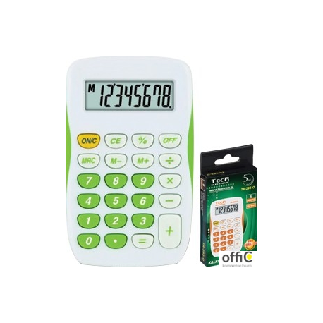 Kalkulator kieszonkowy TR-295 TOOR biało-zielony 120-1770