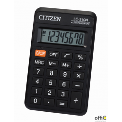 Kalkulator kieszonkowy CITIZEN LC310NR, 8-cyfrowy, 114x69mm, czarny