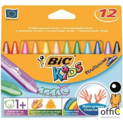 Kredki świecowe BIC Kids Plastidecor Triangle 12 kolorów, 8297732