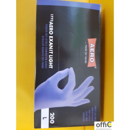 Rękawiczki nitrylowe niebieskie AERO L (200) 8%VAT