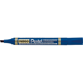 Marker permanentny N860 niebieski ścięta końcówka PENTEL