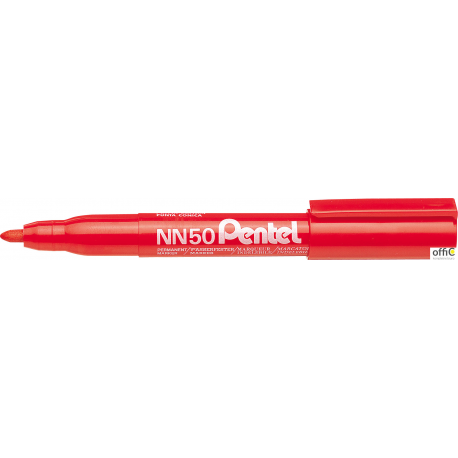 Marker permanentny NN50 czerwony okrągła końcówka PENTEL