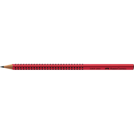 Ołówek GRIP 2001 HB czerwony jagodowy FABER-CASTELL(na szt)