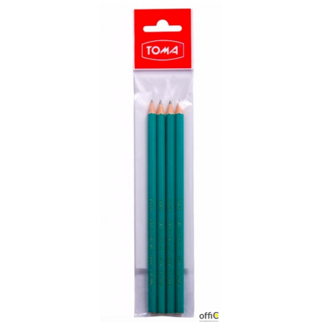 Ołówki bez gum.TO-004 żyw.synt TOMA