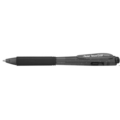 Długopis żelowy WOW K437CR/A czarny pstryk.gum.uchwyt PWNTEL