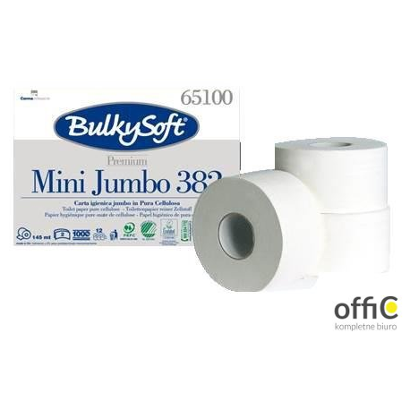 Papier toaletowy mini jumbo 2w 145m(12) 65100 BulkySoft 65908