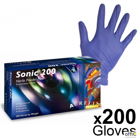 Rękawice nitrylowe fiolet XS SONIC (200)