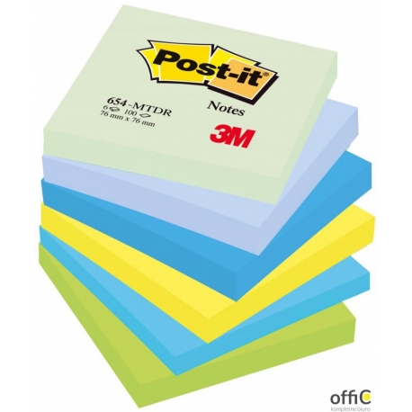 Karteczki samoprzylepne Post-it_, Marzycielskie, 76x76mm, 6x100 karteczek, _654-MTDR 3M-4046719506392