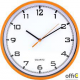 Zegar ścienny plastikowy 25,5 cm, pomarańcz.z białą tarczą MPM E01.2478.60.A