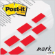 Zakładki indeksujące POST-IT_ (680-R2EU), PP, 25,4x43,2mm, 2x50 kart., czerwone