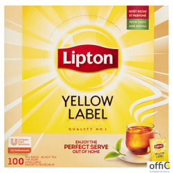 Herbata LIPTON Yellow Label (100 herbat w kopertach foliowych) czarna