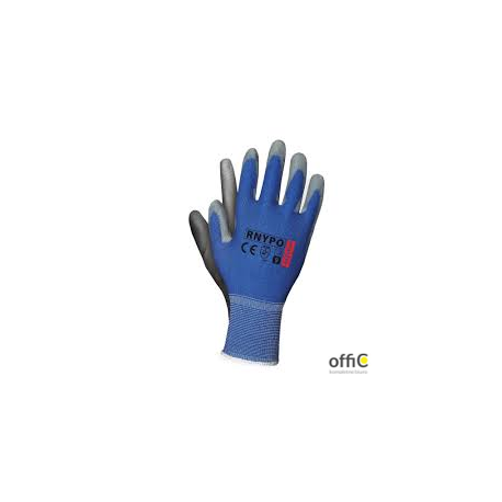 Rękawice powlekane niebiesko-szare Rozmiar 6 RNYPO