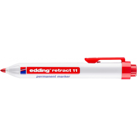Marker permanentny automatyczny okrągła końcówka 1,5-3 mm czerwony Edding retract11/002/CZ