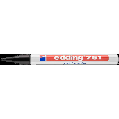 Marker EDDING lakierowy 751 czarny końcowka okrągła 1-2mm