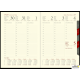 Kalendarz Cross z gumką i ażurową datówką A5 tygodniowy p. kremowy Nr kat. 204 A5TRK czerwony WOKÓŁ NAS