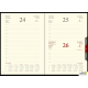 Kalendarz Cross z gumką i ażurową datówką A5 dzienny p. kremowy Nr kat. 204 A5DRK czerwony WOKÓŁ