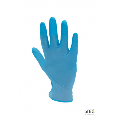Rękawice nitrylowe niebieskie M (100) bezbudrowe 8%VAT