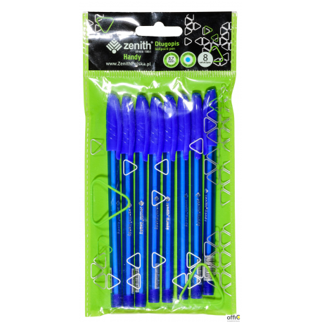 Długopis Zenith Handy 0,7mm, 8 sztuk, niebieski, 201318011