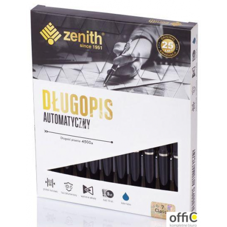 Długopis automatyczny Zenith 7 czarny, 10szt., CLASSIC 4071001