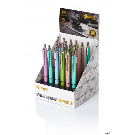 Długopis automatyczny Zenith 7 Pastel - display 20 sztuk mix kolorów, 4072010