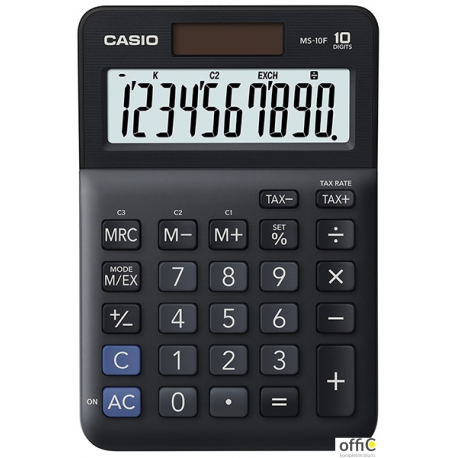 Kalkulator CASIO MS-10F, 10-cyfrowy, czarny