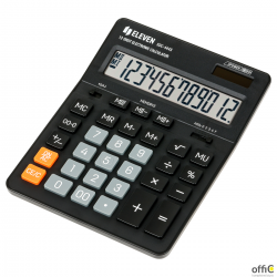 Kalkulator biurowy ELEVEN SDC-444S, 12-cyfrowy, 199x153mm, czarny