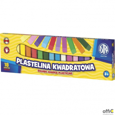 Plastelina Astra kwadratowa 18 kolorów, 83814904