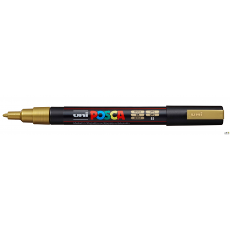 Marker z tuszem pigmentowym PC-3M złoty POSCA UNPC3M/DZL